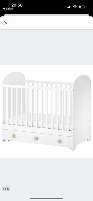 Łóżko dziecięce IKEA, bez szafek, z materacem