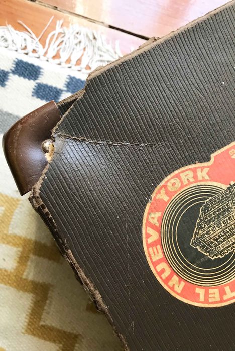 mala de viagem vintage autocolantes hotéis arca arrumos