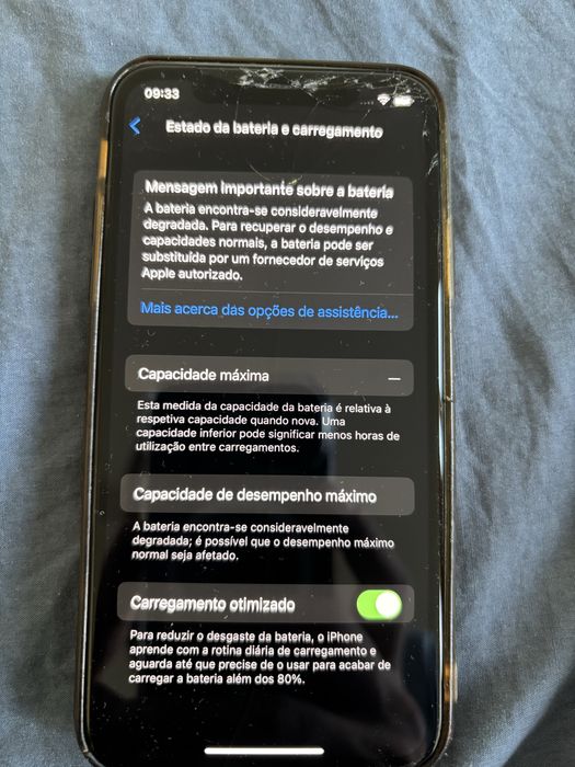 Iphone x usado ecre partido mas funciona bem