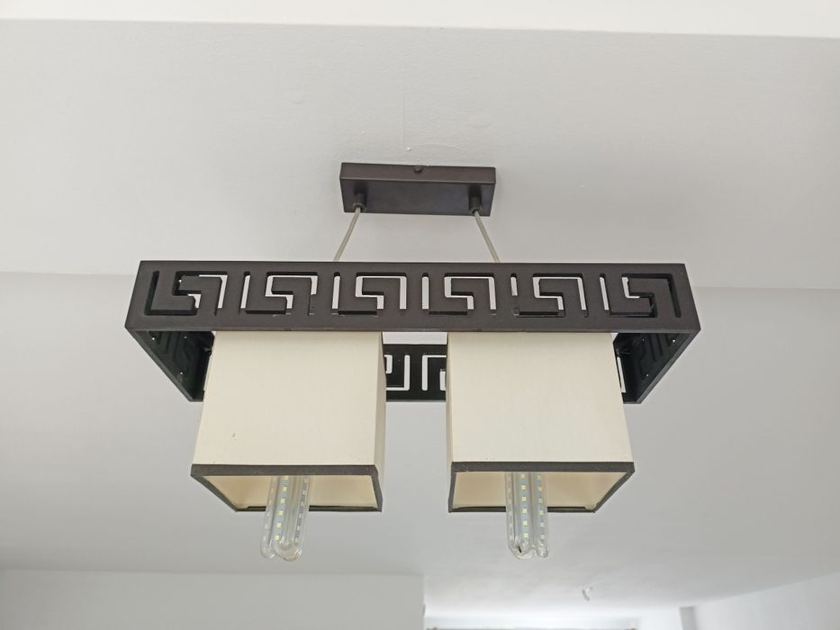 Żyrandol plafon e27 LED wzór grecki