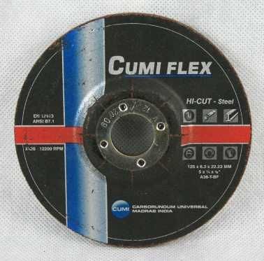 Paczka tarcze do szlifowania metalu CUMI FLEX 125x6.3x22.23mm 13 sztuk