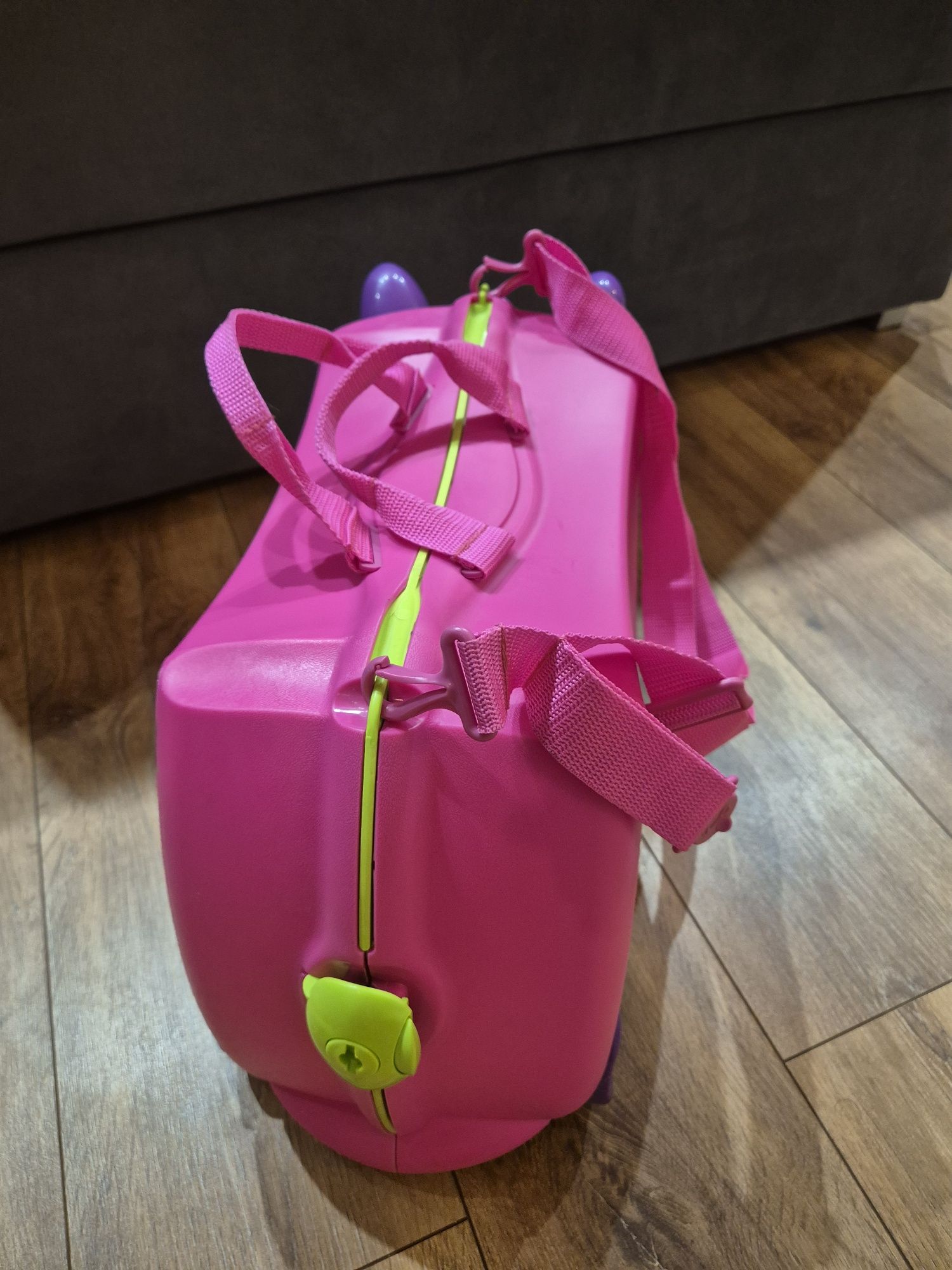 Walizka dziecięca podróżna jezdna TRUNKI różowa