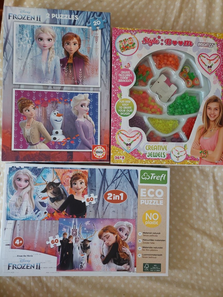 Conjunto 2 Puzzles Frozen novos