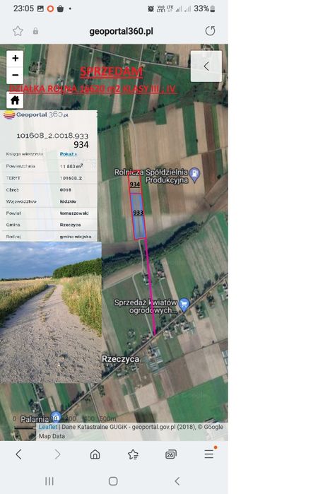 Sprzedam ziemię rolną w atrakcyjne cenie11zl m