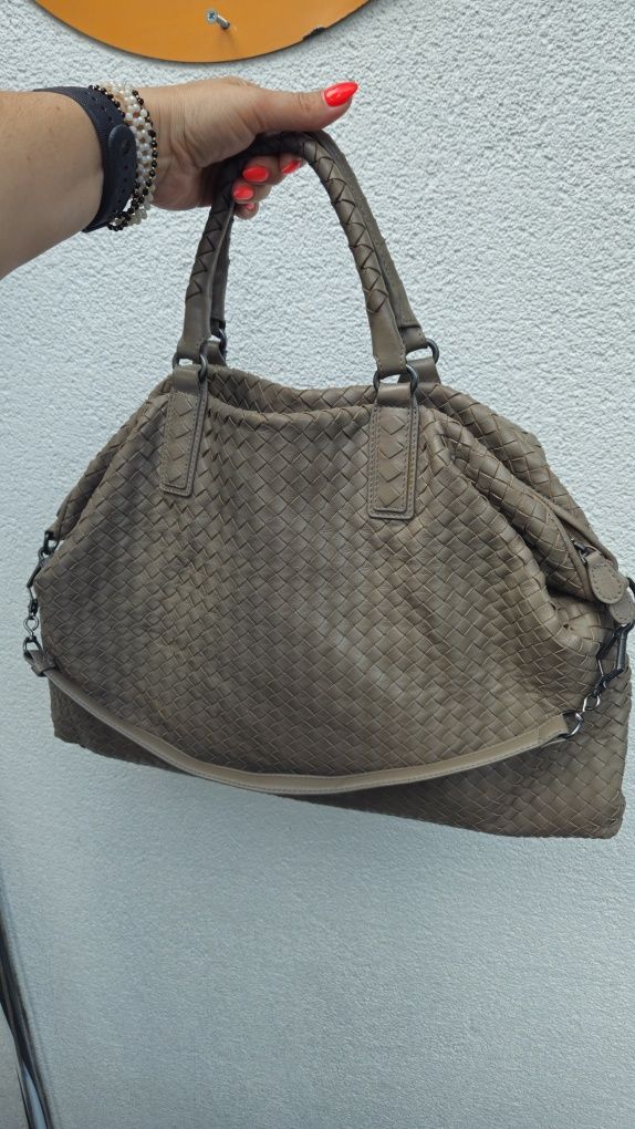 Torebka Shoperka Bottega VENETA skóra naturalna