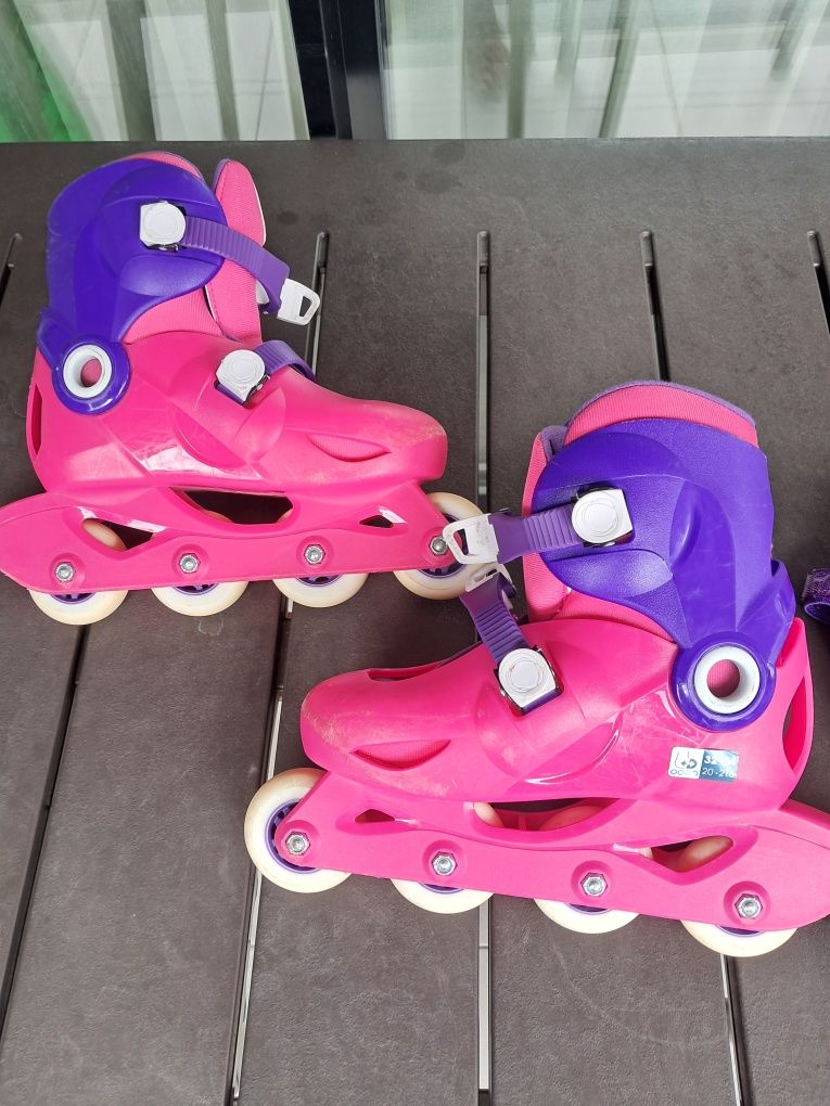 Patins em linha + Acessórios de segurança criança