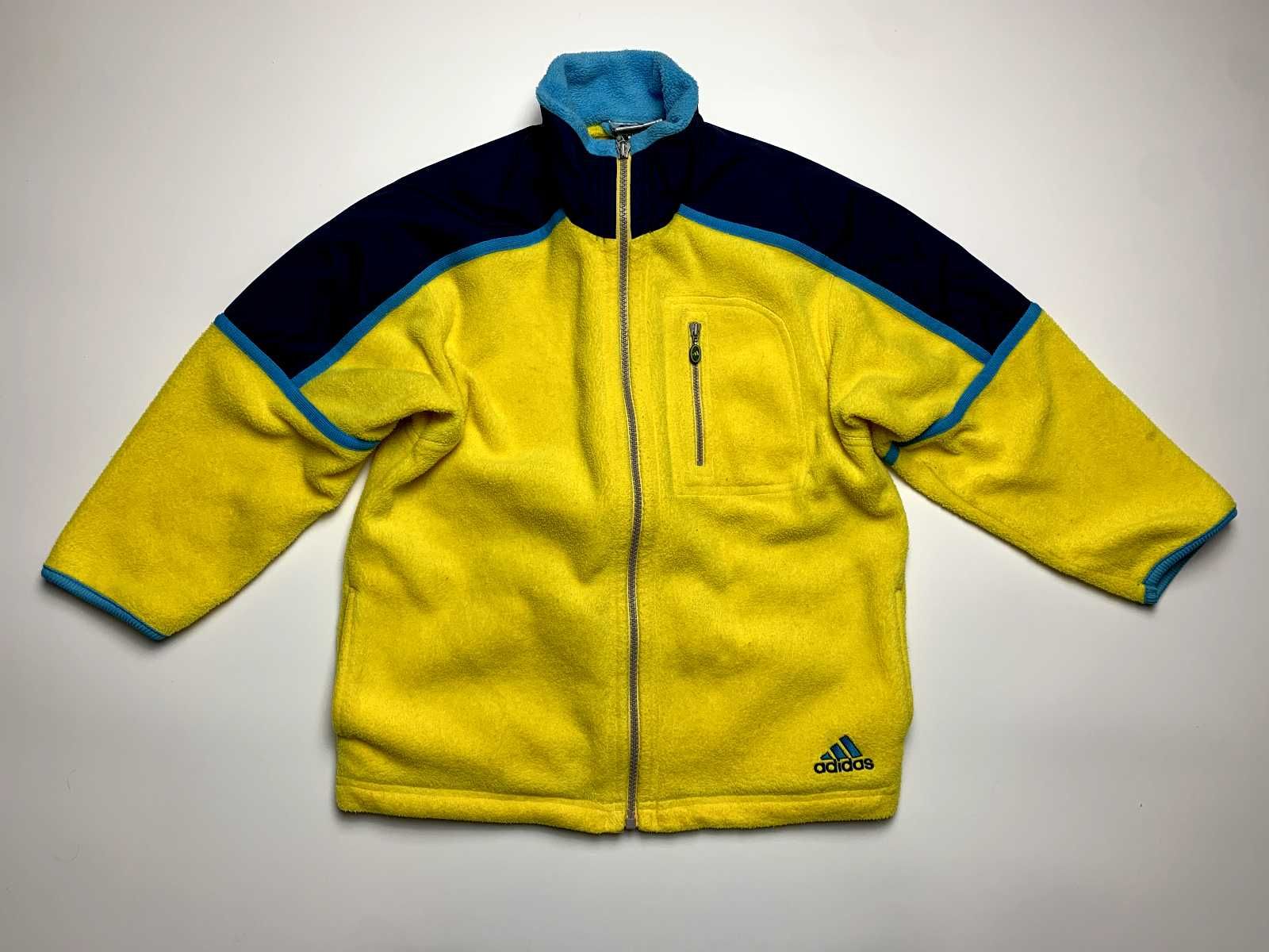 Винтажная детская флиска на замке adidas 90тые в патриотическом стиле