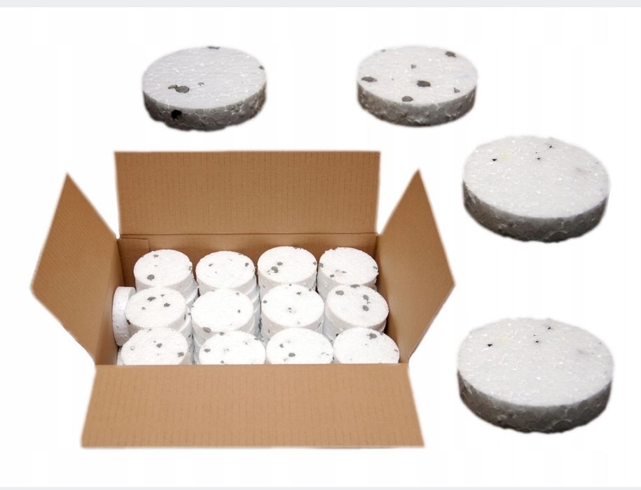 Zaślepki Zatyczki Talerzyki Kapsle Styropianowe 2cm BIAŁE EPS