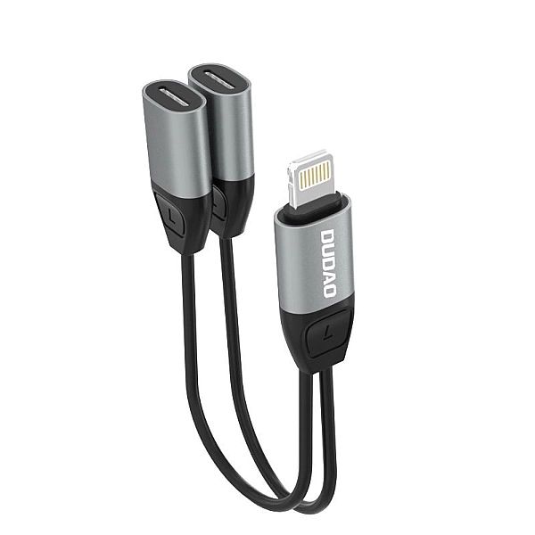 Adapter słuchawkowy przejściówka ze złącza Lightning na 2x Lightning d