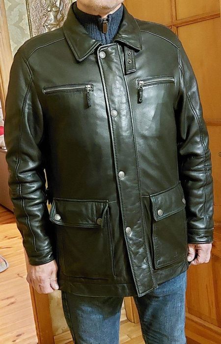 Кожаная куртка Рierre Cardin. 52размер.