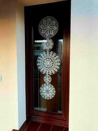 Dekoracja okna szydełkowa mandala zestaw
