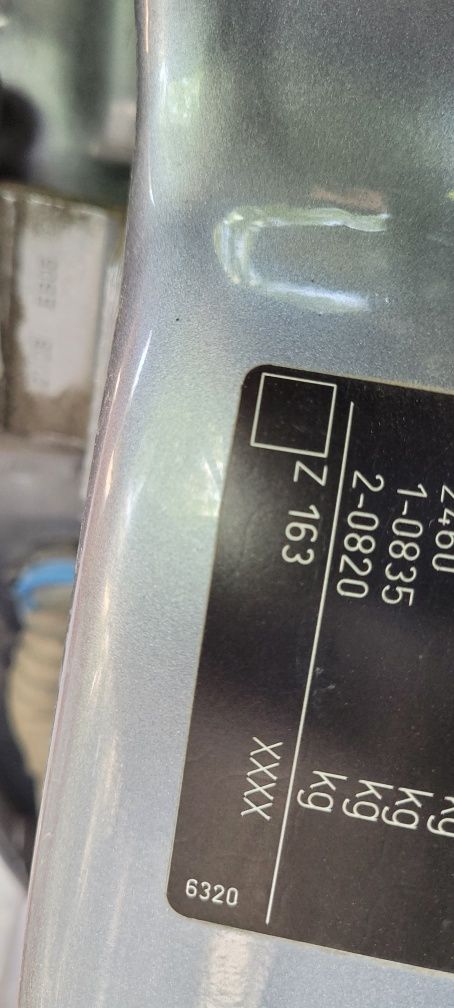 Drzwi opel Astra G lewe tył tylne kolor z 163
