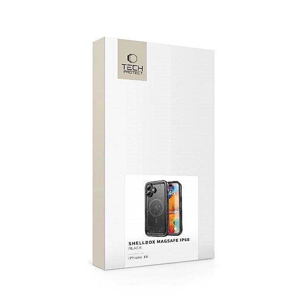 Etui Tech-Protect ShellBox MagSafe IP68 na iPhone 16 - czarne