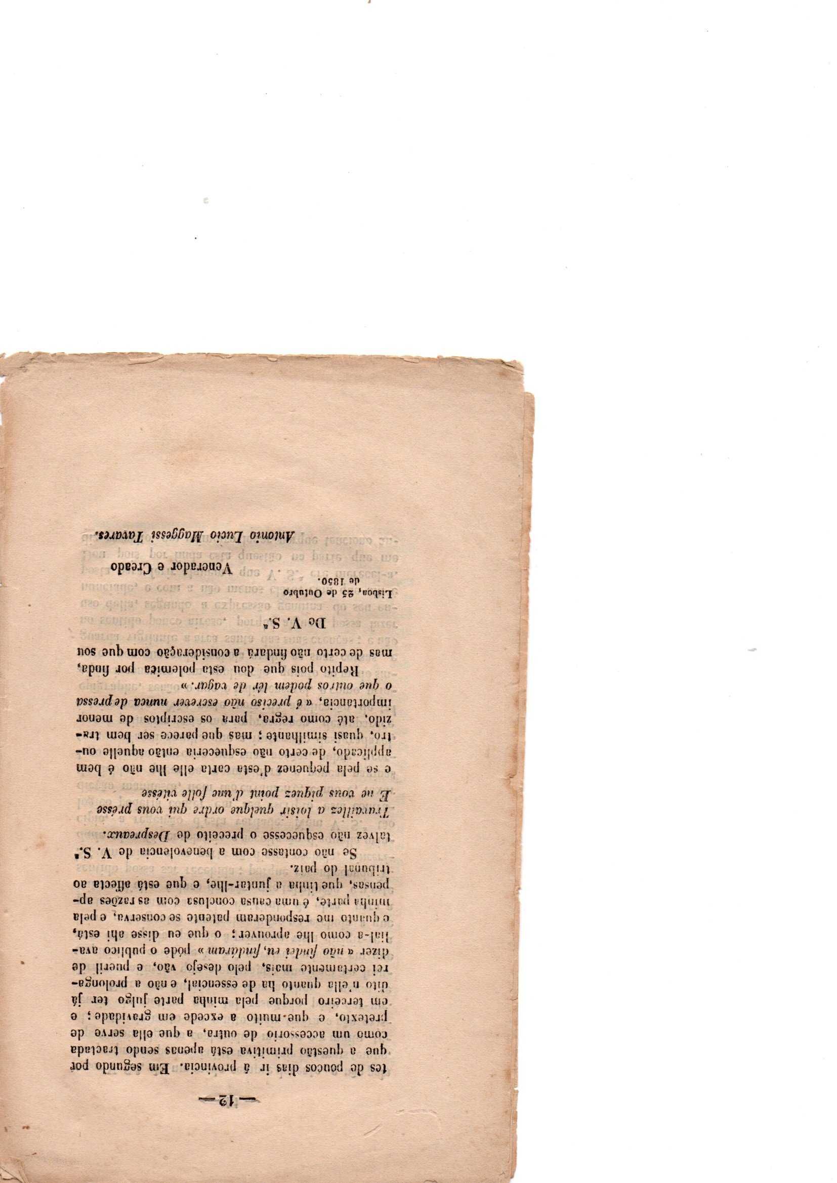 Carta em resposta a outra do Sr. Alexandre Herculano ... (1850)