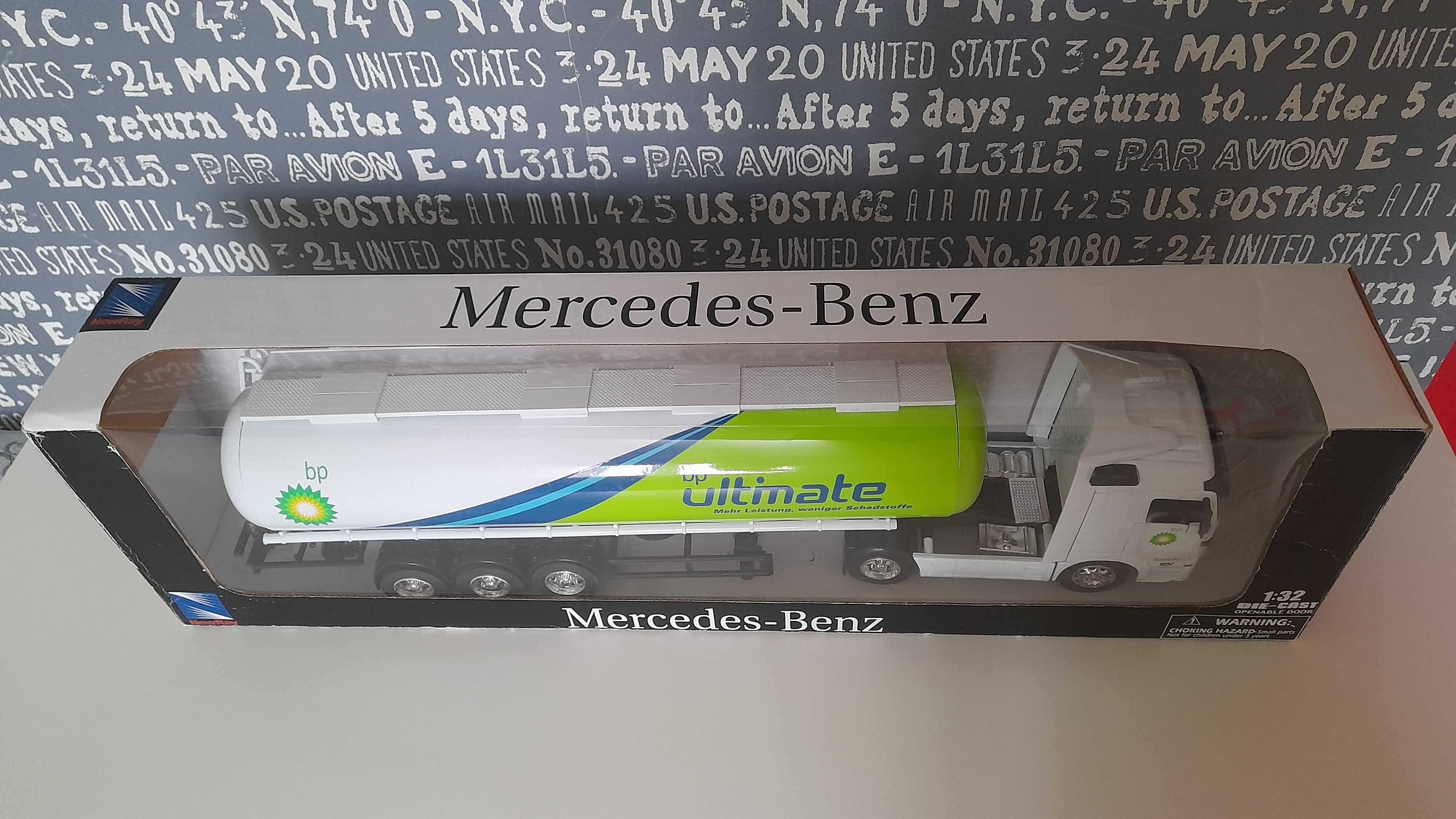 Autko Duża cysterna BP ultimate 50 cm Mercedes Benz Actros 1:32 nowa