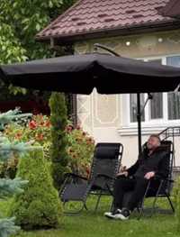Парасоля садова розкладна  зонт Bonro 3 м. Зелена і чорна.