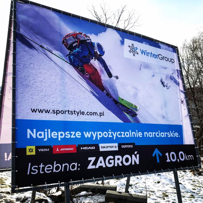 Baner reklamowy wzmacniany oczkowany 300x150cm reklama plandeka