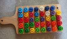 Tęczowy sorter, układanka Montessori
