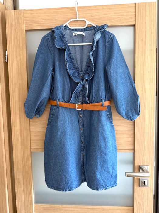 Zara sukienka jeasnowa szmizjerka