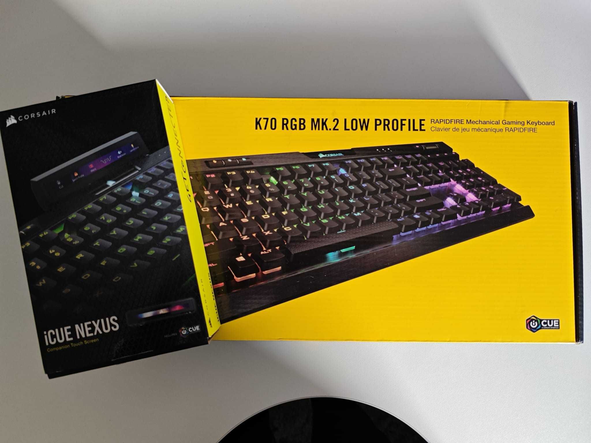 klawiatura Corsair K70 MK2 Low Profile + ekran dotykowy iCUE NEXUS