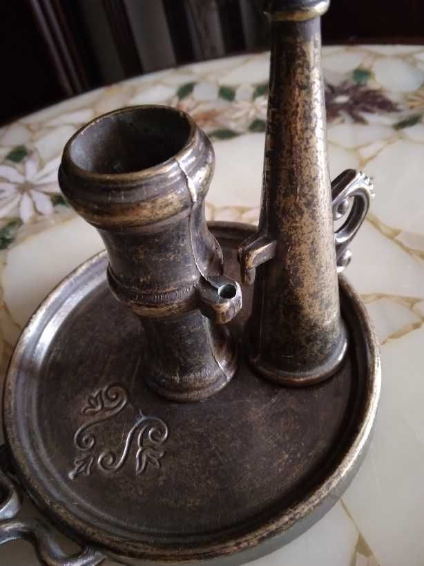 Palmatória Antiga com Apaga Velas