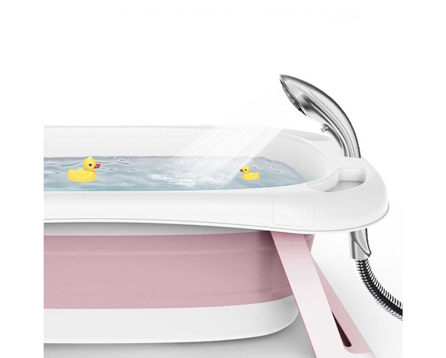 Wanienka Dla Dzieci Niemowląt Składana z Termometrem LCD i Poduszką