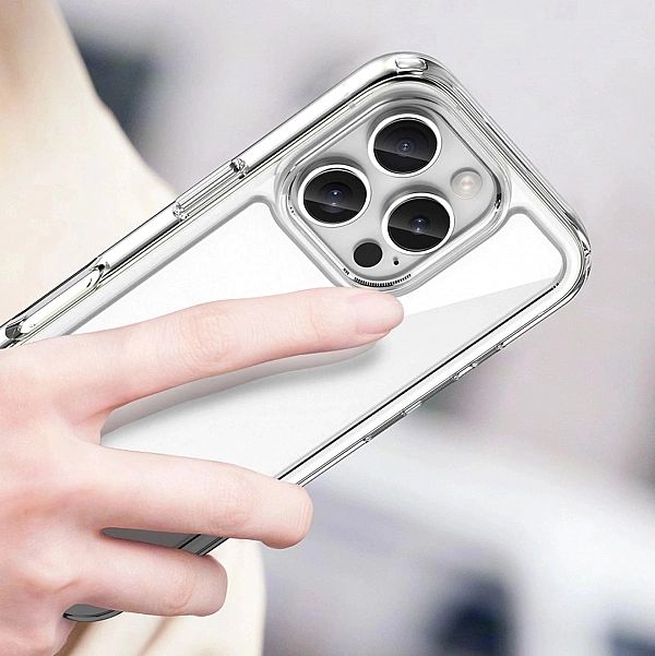 Etui Outer Space Case z żelową ramką do iPhone 16 Pro Max - przezroczy