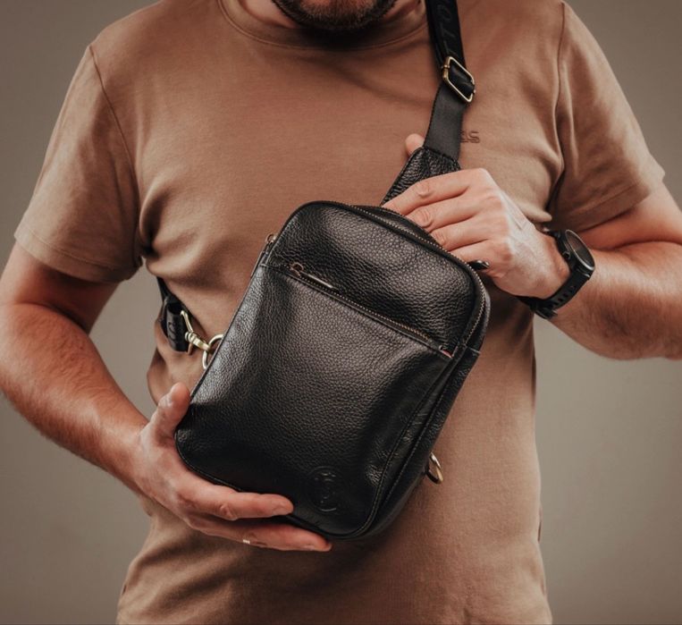 Сумка через плече шкіряна VS