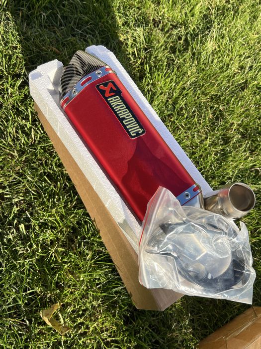 Прямоток Acrapovic 37см червоний Акрапович sc project