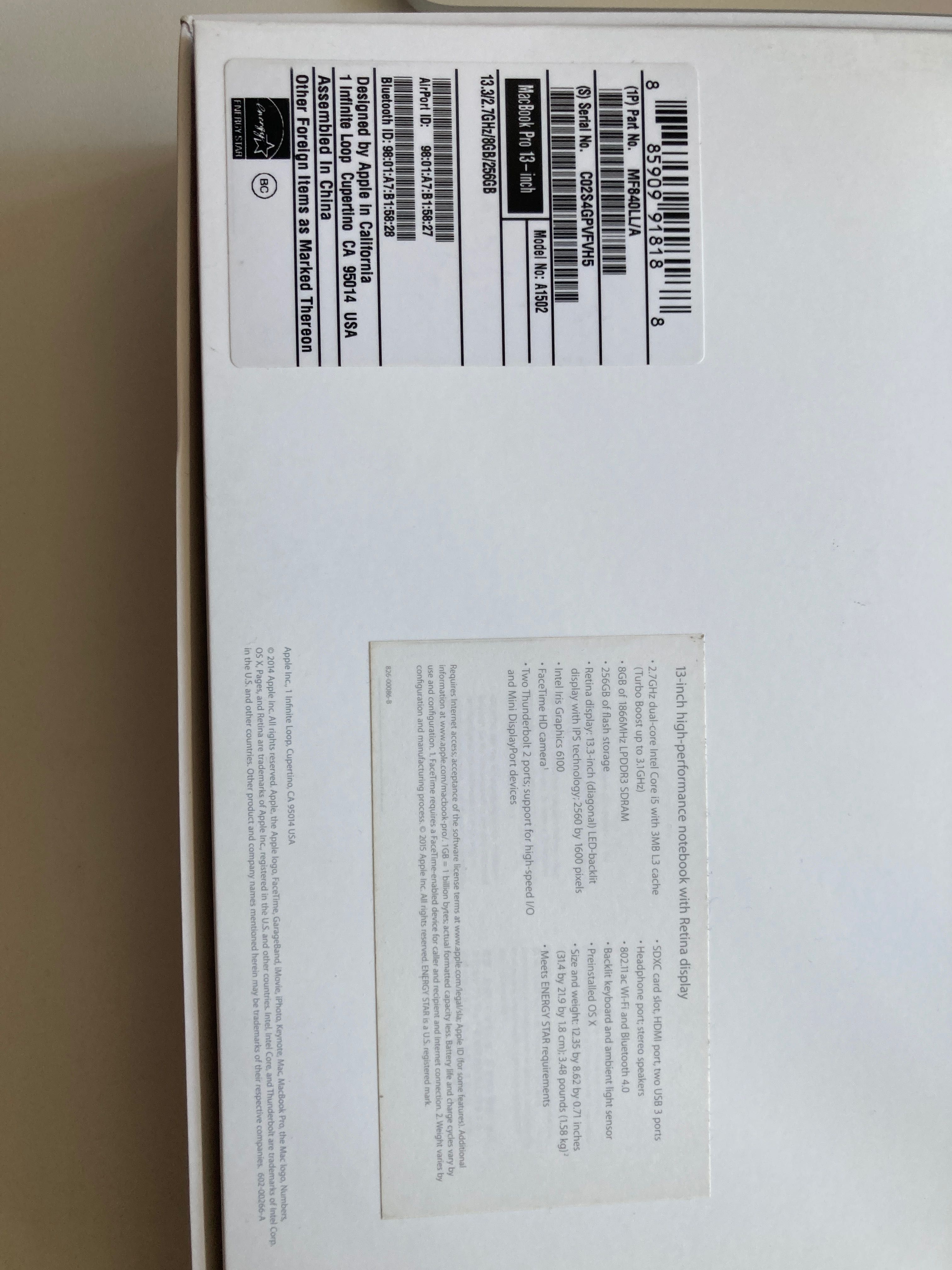 Apple MacBook Pro 2015 (256 SSD, 8Gb DDR, intel i5) в ідеалі