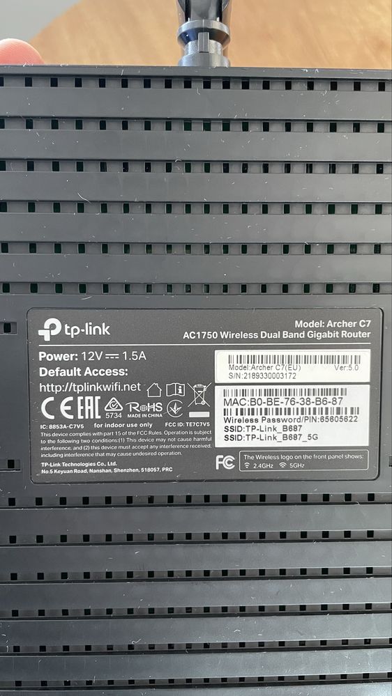 router tp-link archer c7 gigabit | ac1750 | 2,4/5 ghz