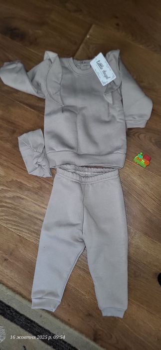 Теплий новий дитячий костюм на байці 74р