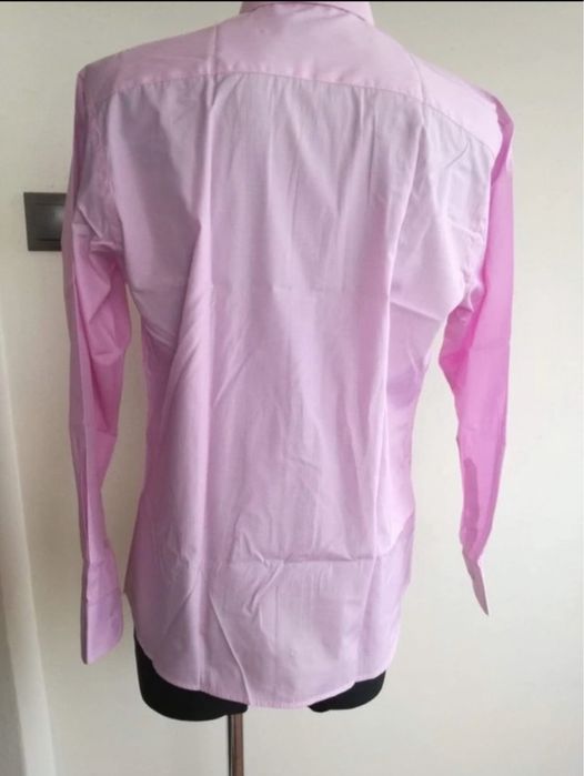 Koszula męska nowa 43 rozmiar 176-182 wzrost  kolor róż długi rękaw