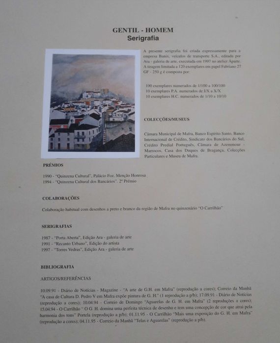 GENTIL-HOMEM - Serigrafia - Torres Vedras