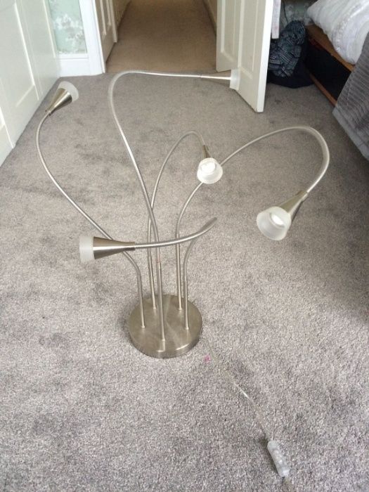 IKEA TIVED Lampa stołowa podłogowa Niklowana LED ramię lampy regulowan