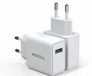Ładowarka sieciowa Mocoll USB typ A uniwersalna 12W 2400 mA 5V biała