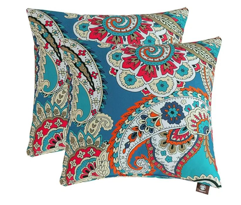 2x poszewka na poduszkę jasiek 45x45 cm Makimoo kwiatowy wzór Oriental