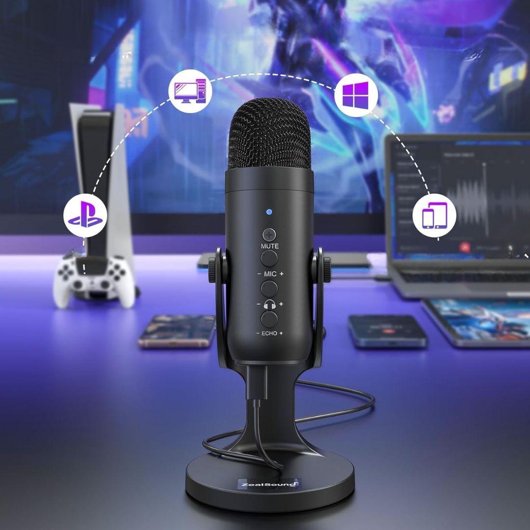 Mikrofon USB K66 do Gier Podcastów Streamingu PC, PS4, PS5, Telefony