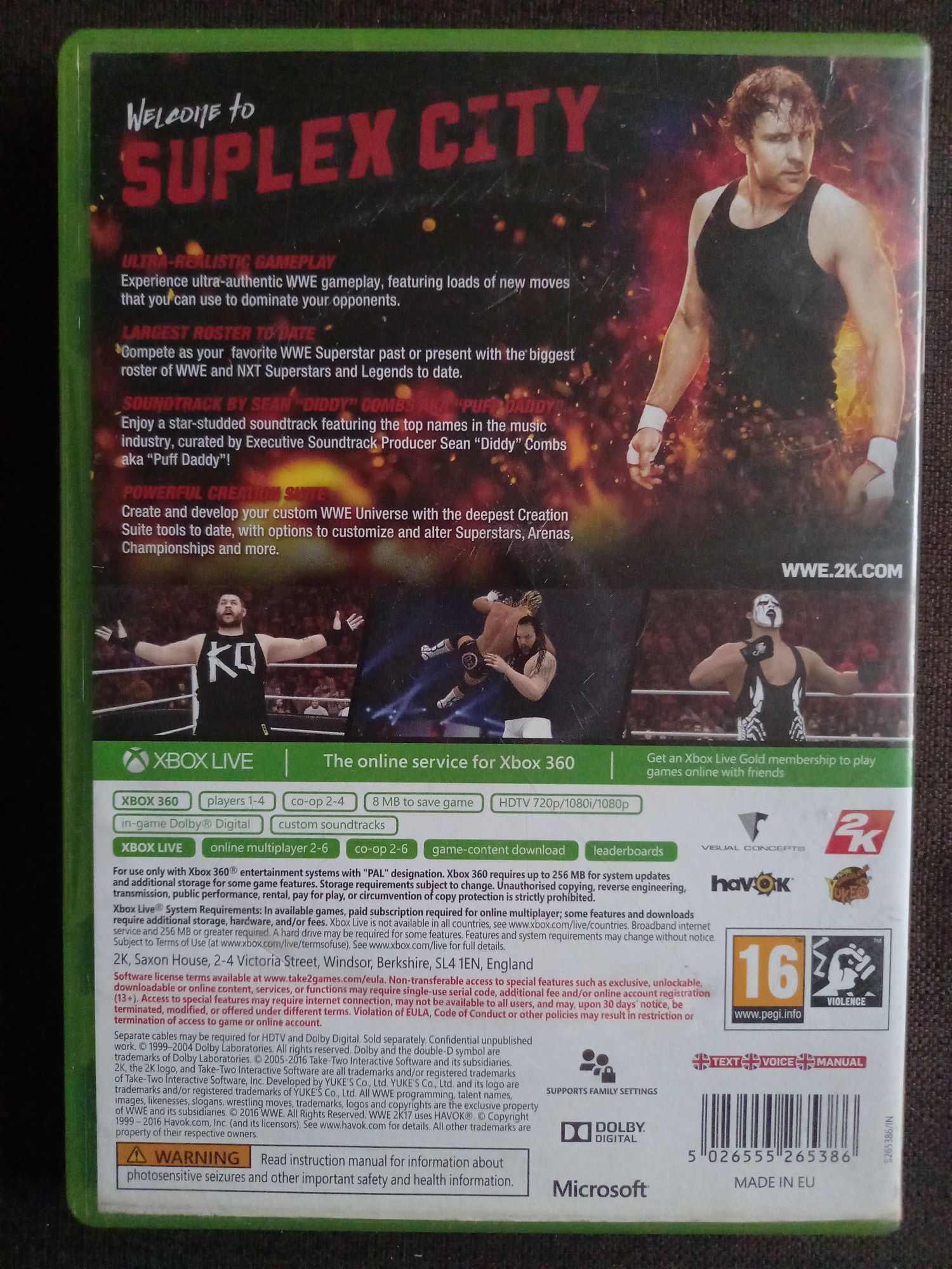 Gra W2k17 na konsolę xbox 360 W 2k17 WWE wrestling