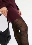 B.P.C rajstopy 30den czarne koronkowe push-up ^48/50