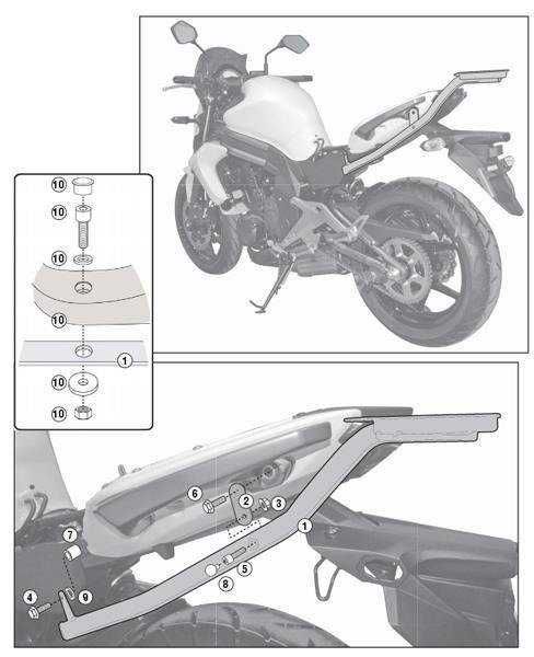 441FZ stelaż KAWASAKI ZZR 1200 (02 > 05) nowy GIVI