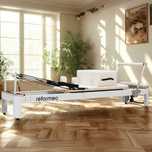Reformer do Pilatesu Biało-Beżowy Metalowy IDEALNY DO STUDIA PILATES