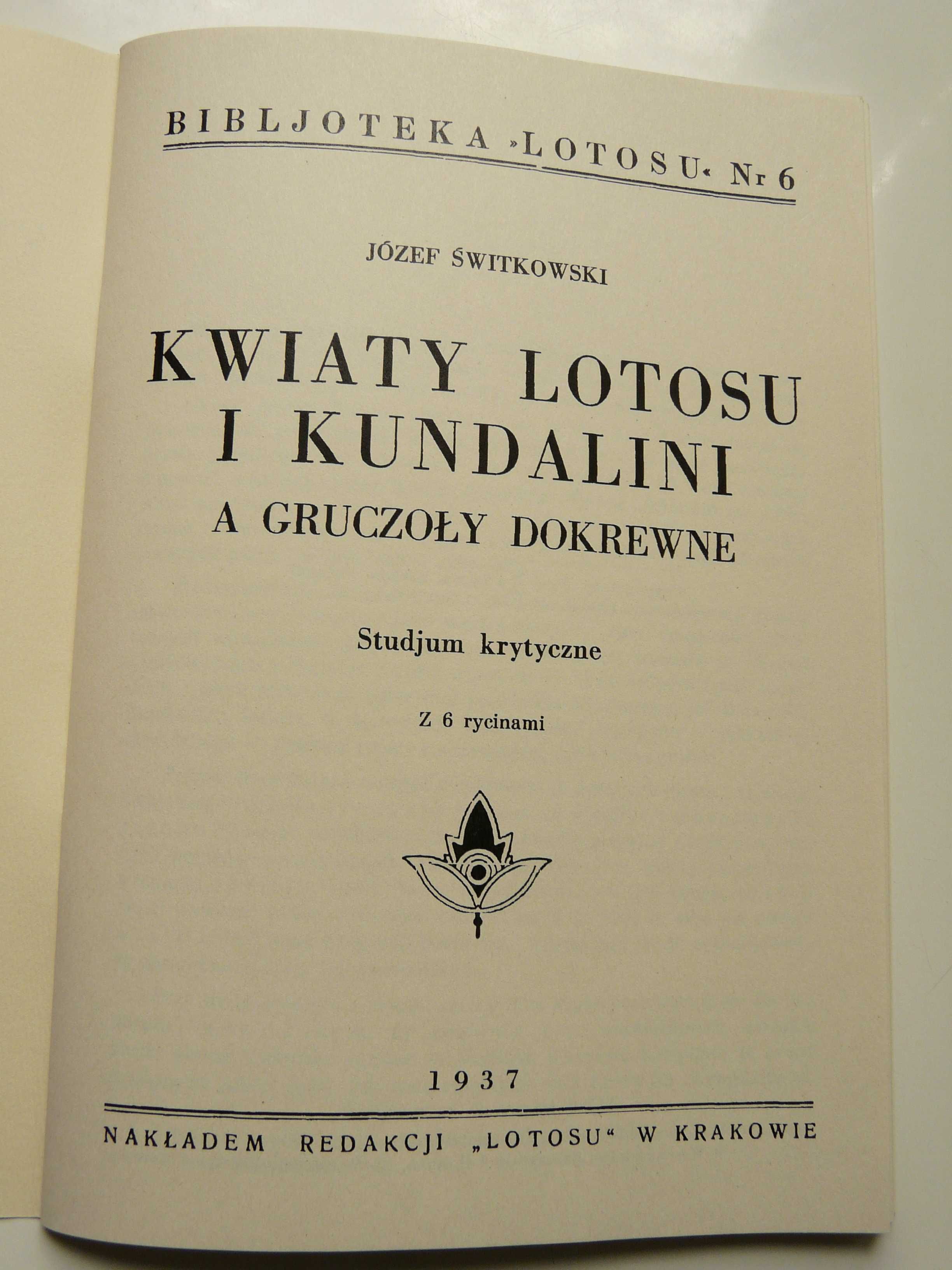 Świtkowski Kwiaty Lotosu i Kundali a Gruczoły Dokrewne 1937