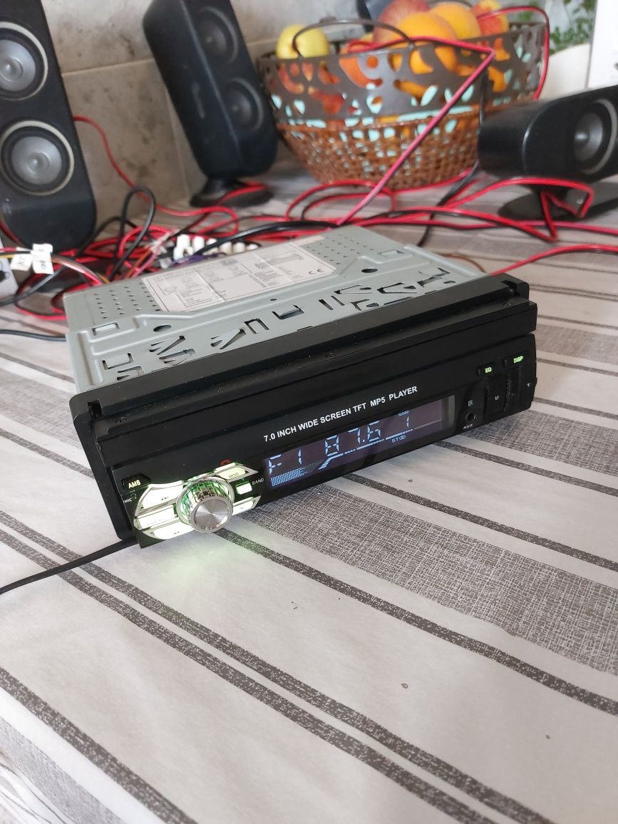 Auto radio Android c/ecrã retráctil