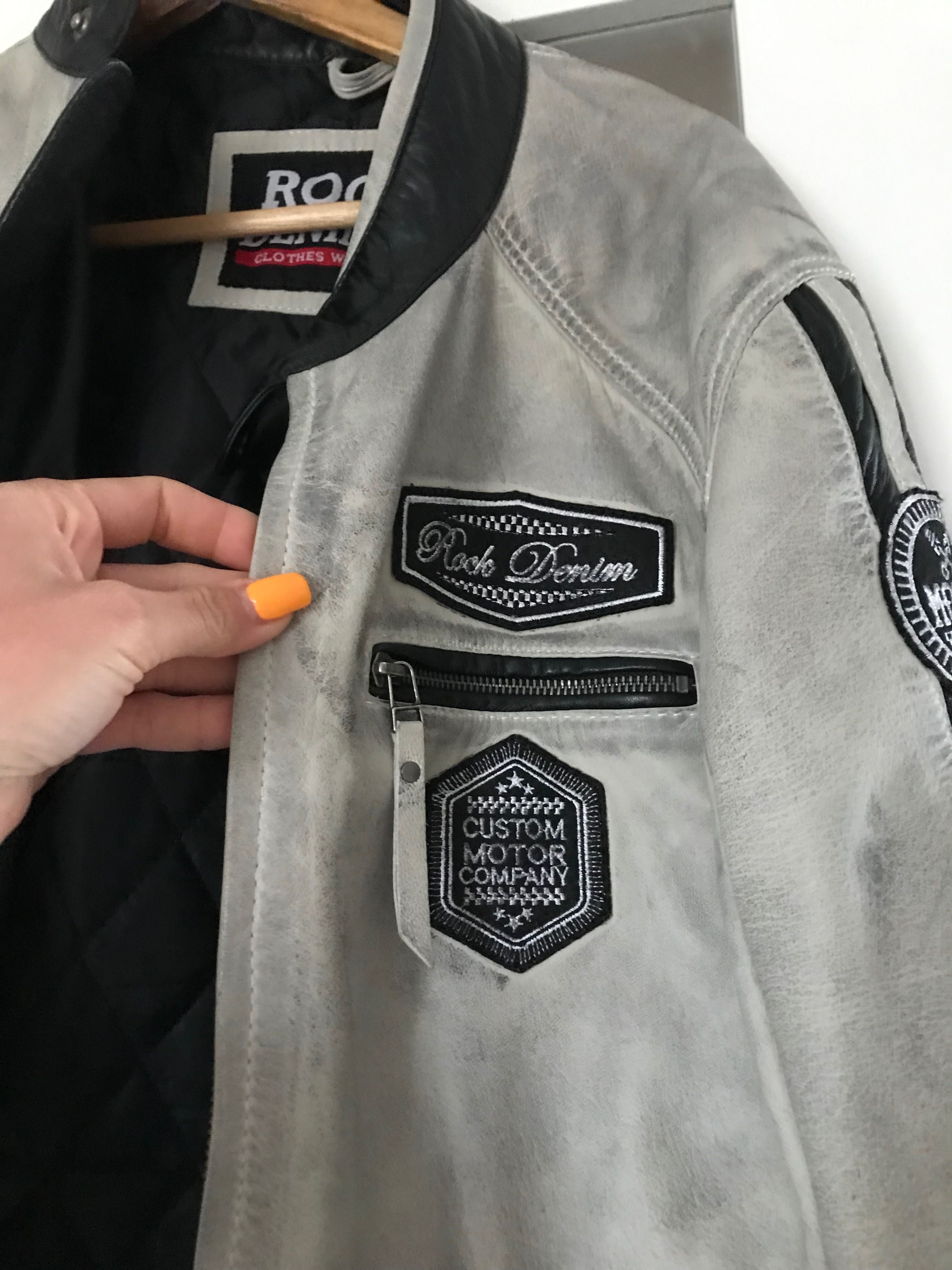 Kurtka skórzana męska rock denimcom