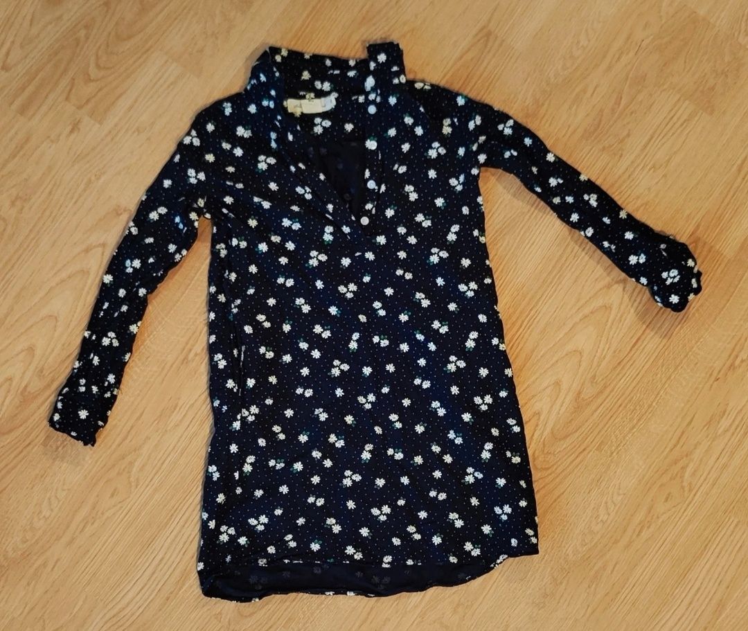 Granatowa sukienka koszulowa rozmiar 134