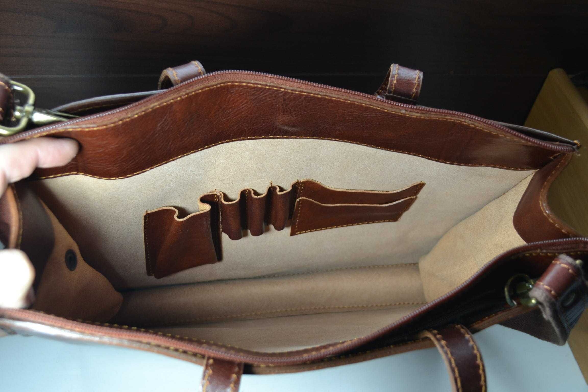 alessia genuine leather made in italy портфель кожаный мужской женский