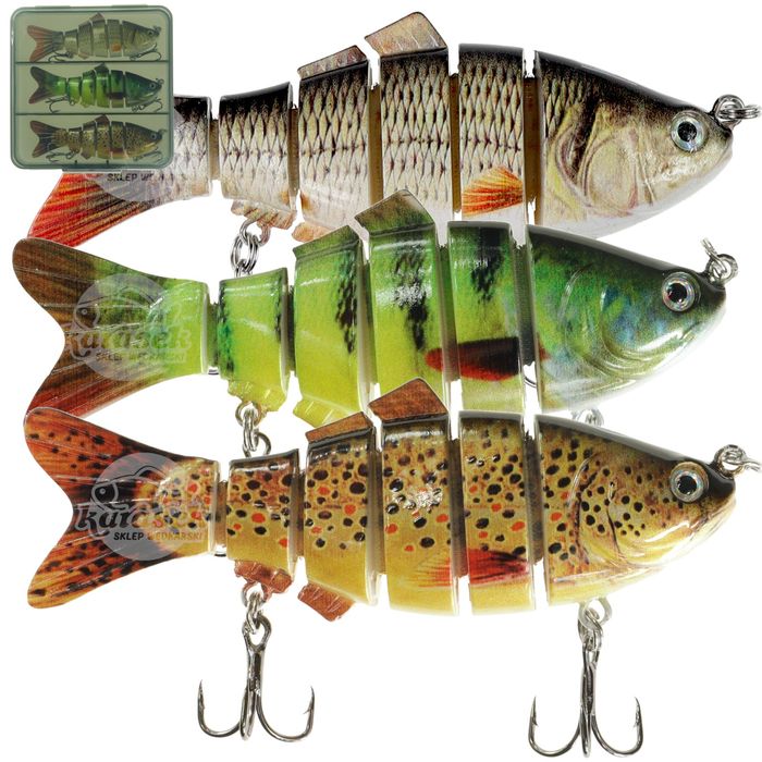 Zestaw woblery łamane tonące jerk 10 cm 20 g przynęty na spinning