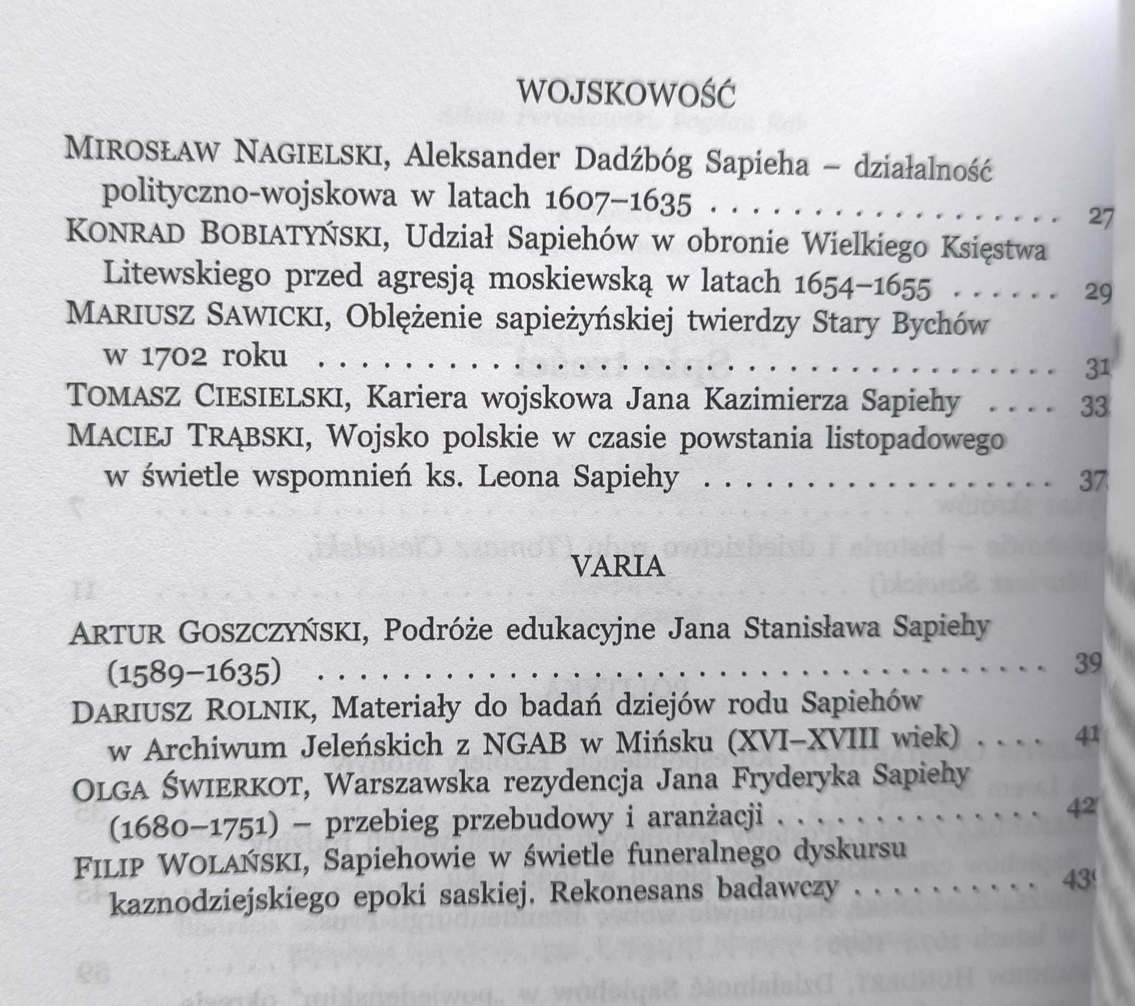 SAPIEHOWIE. Tom 1, Wielkie rody dawnej Rzeczypospolitej XVI-XIX, NOWA!