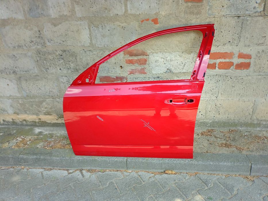 Drzwi przednie lewe Skoda Octavia 3 III 2013-> czerwony metalik nr4517